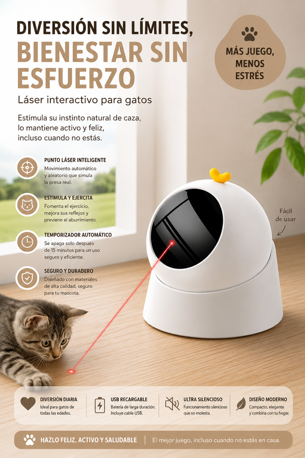 Juguete Láser Automático 360°
