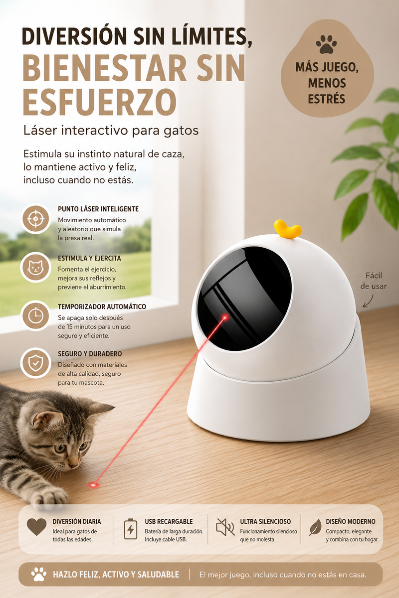 Juguete Láser Automático 360°